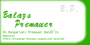 balazs premauer business card